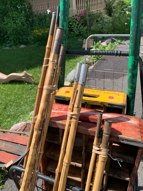 Buy 1930's Antique Bamboo Fishing Pole With Bobber and Lure, Great  Decoration for Cabin or Lodge, Listing is for One Set Only Online in India  