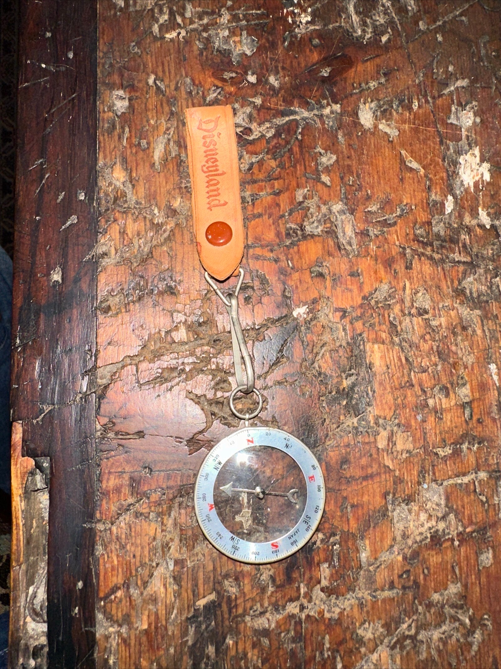 Vintage Japanese Pocket Compass Glass Transparent See Thru Two