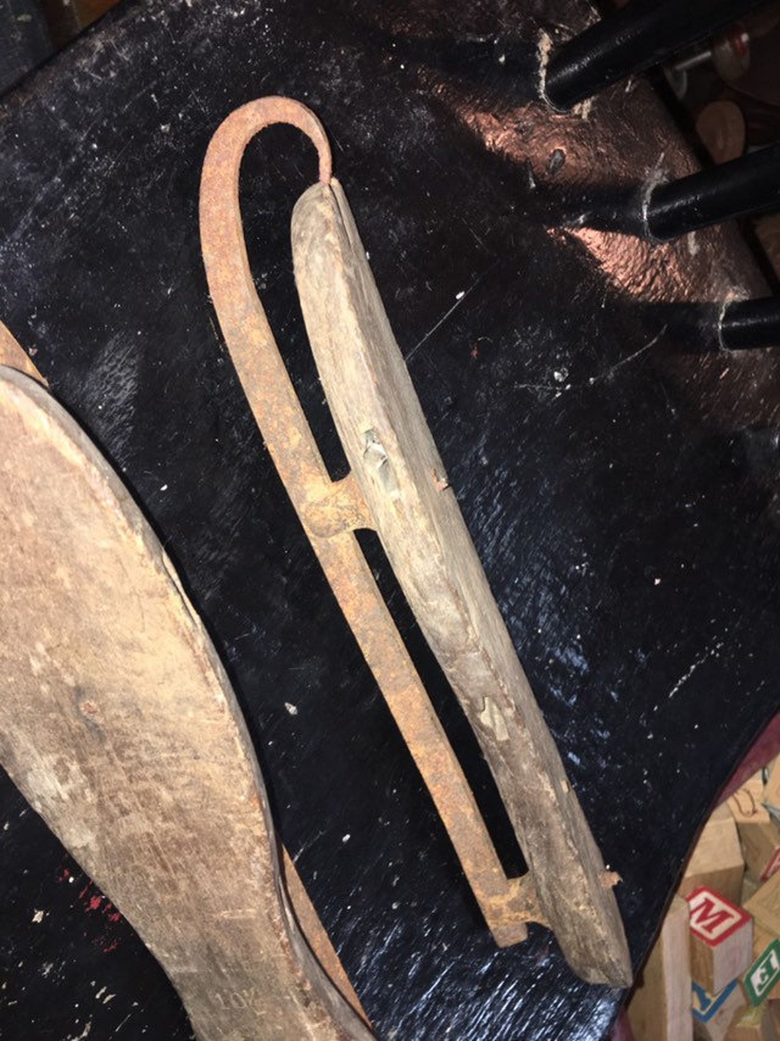 Antique 1800s Wooden Strap on Ice Skates Very Cool Needs New Etsy