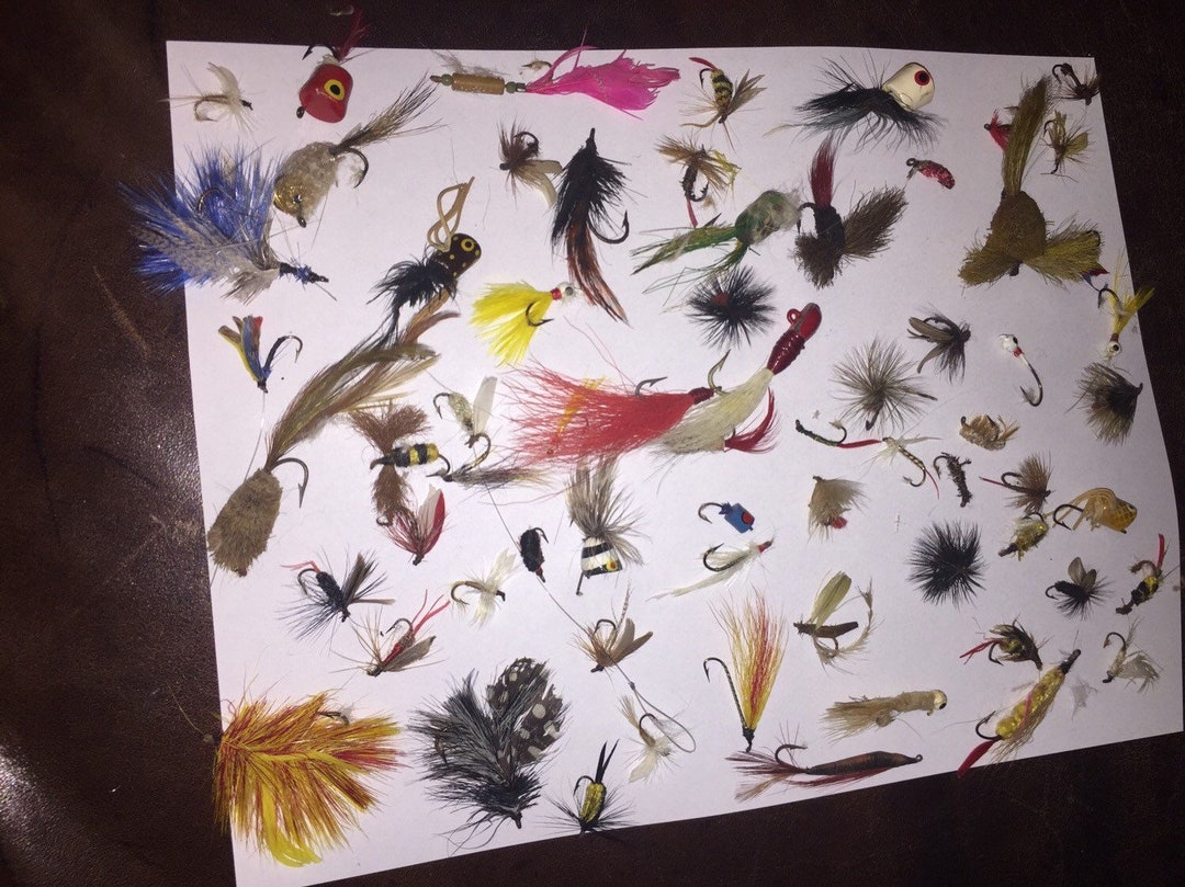 Set of 10 Antique/vintage Fishing Flies, Tackle, Gear, Freshwater