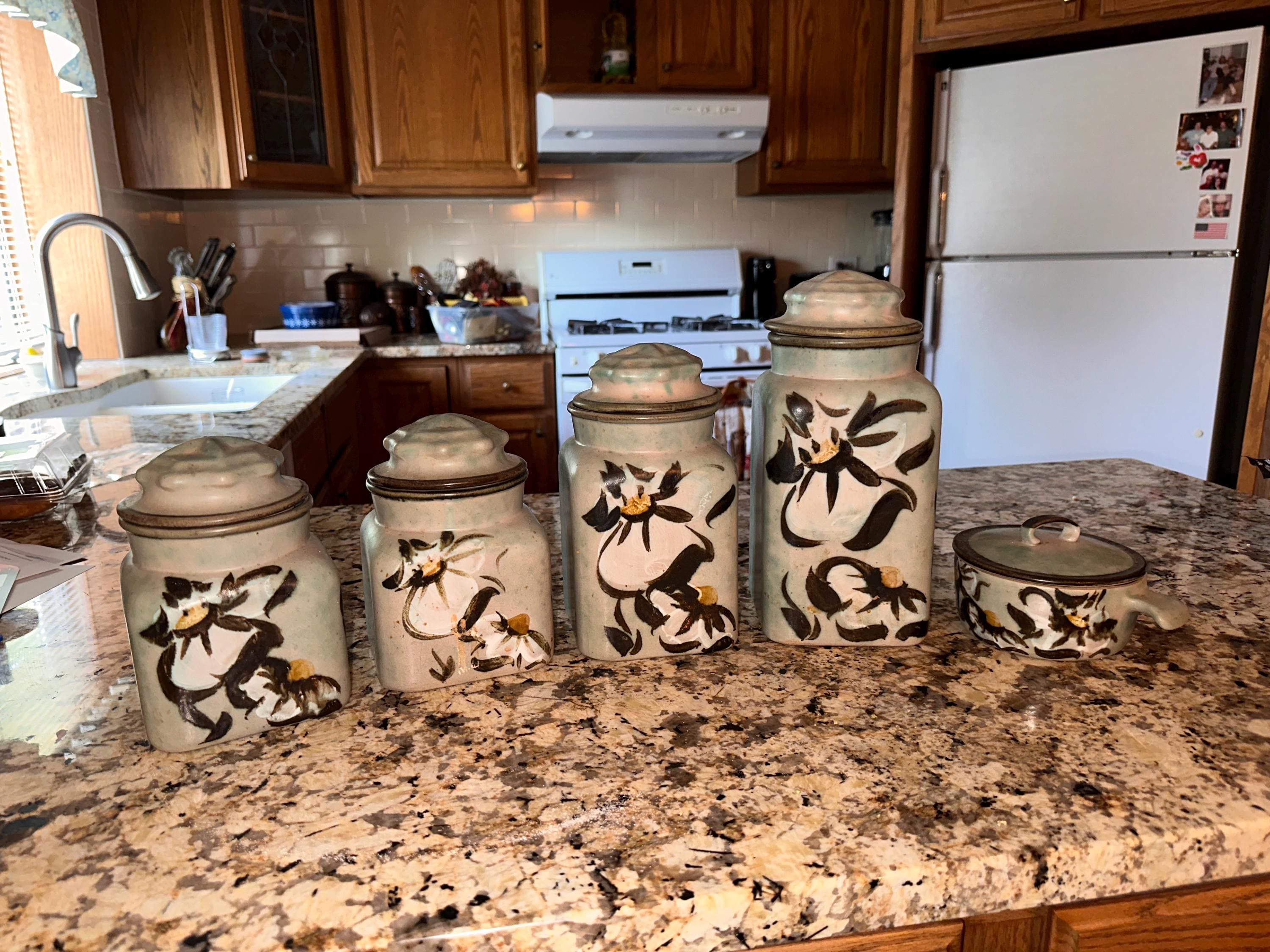 Antique Tea, Coffee, Sugar Canisters - Etsy