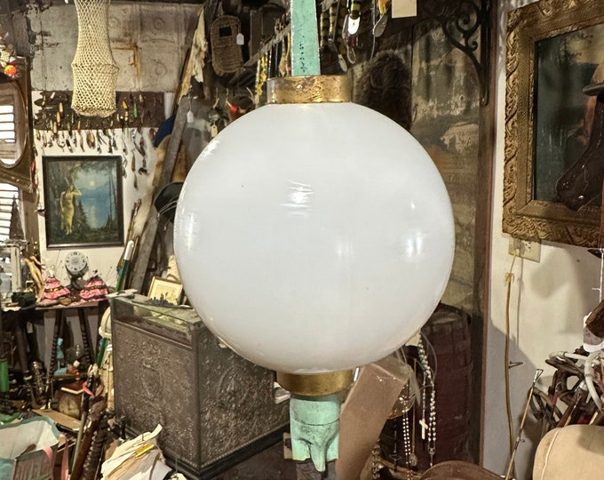 Antique 1890's Brass Barn Lightning Rod Weather Vane Glass Ball, Listing is for One Only