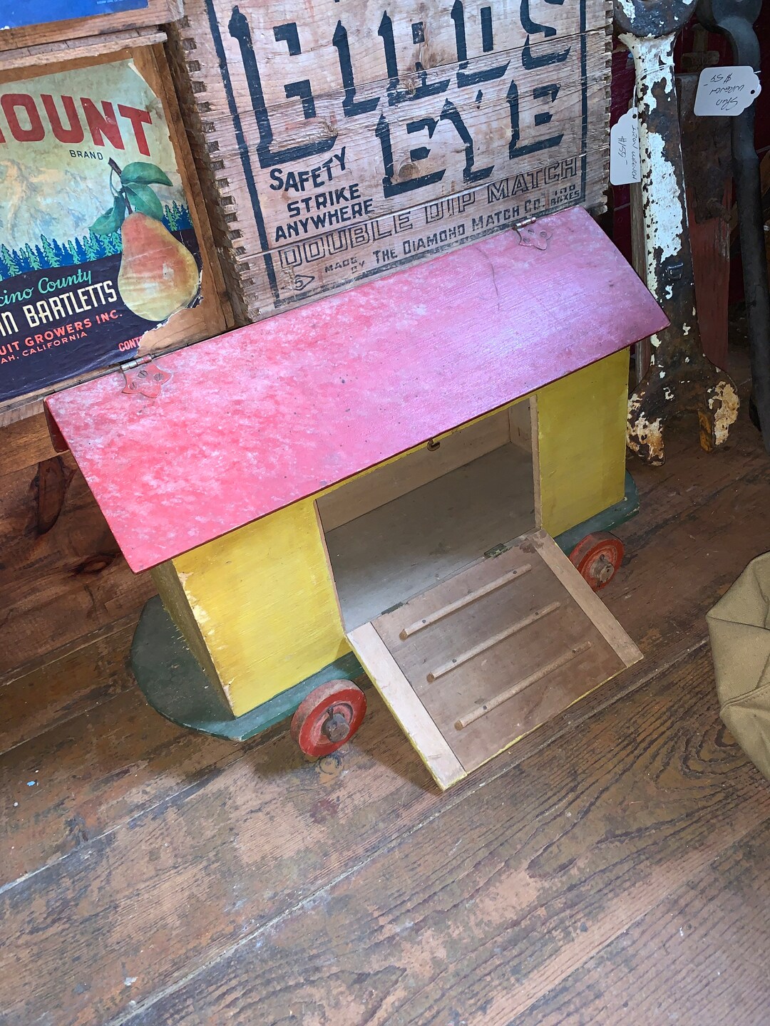 Rare Vintage Wooden Circus Wagon Calliope Toys 1900s Unbranded Etsy