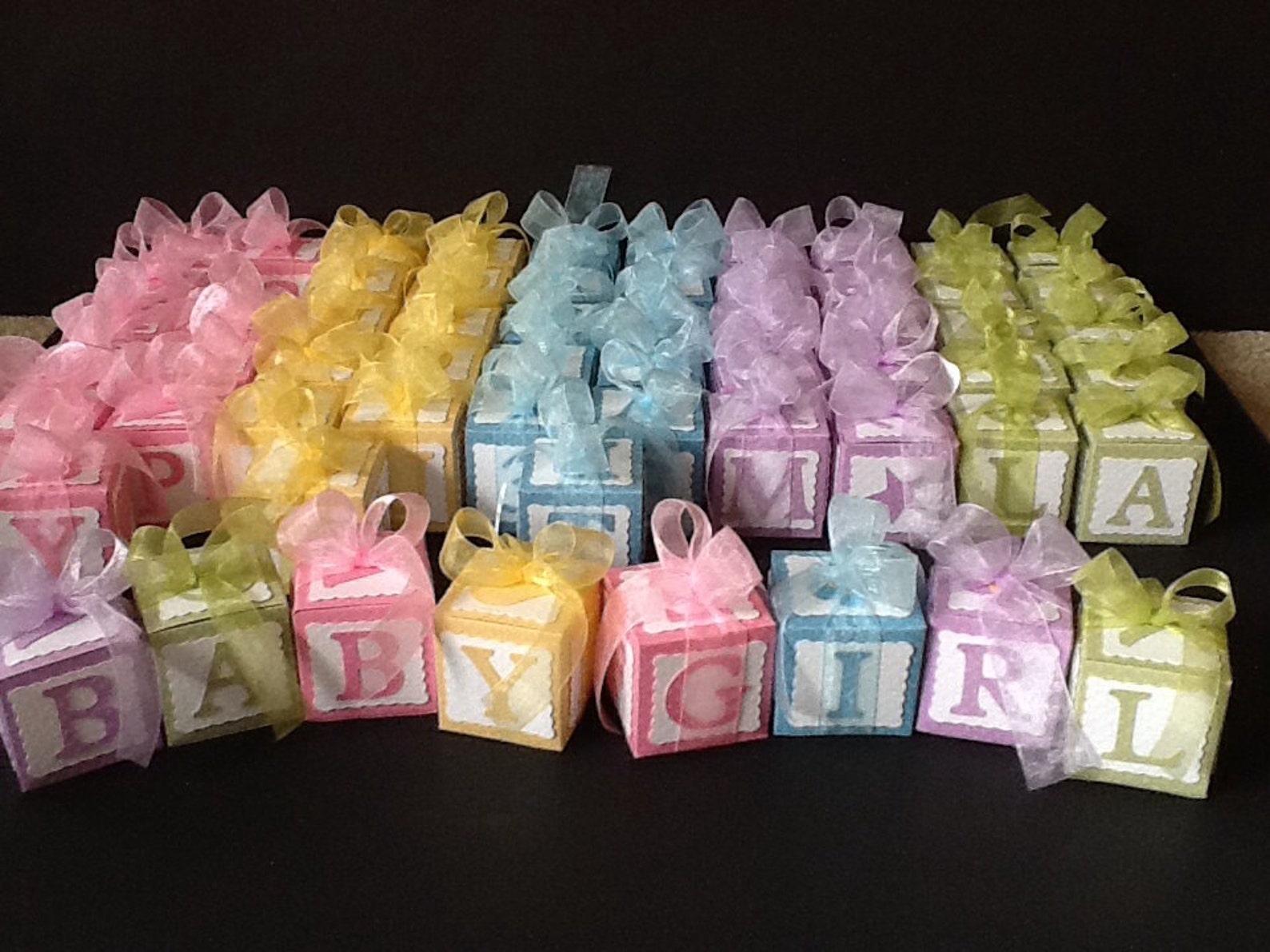 Baby Block Baby Shower Favor Boxes Etsy