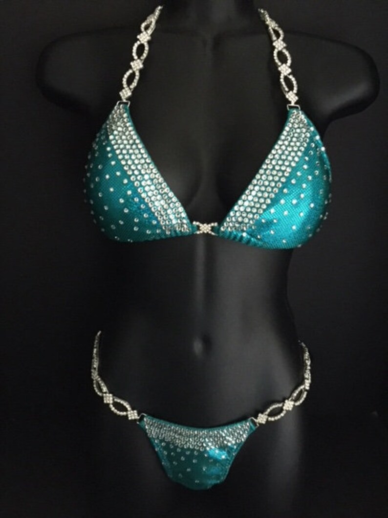 Turquoise Competition Bikini image 1