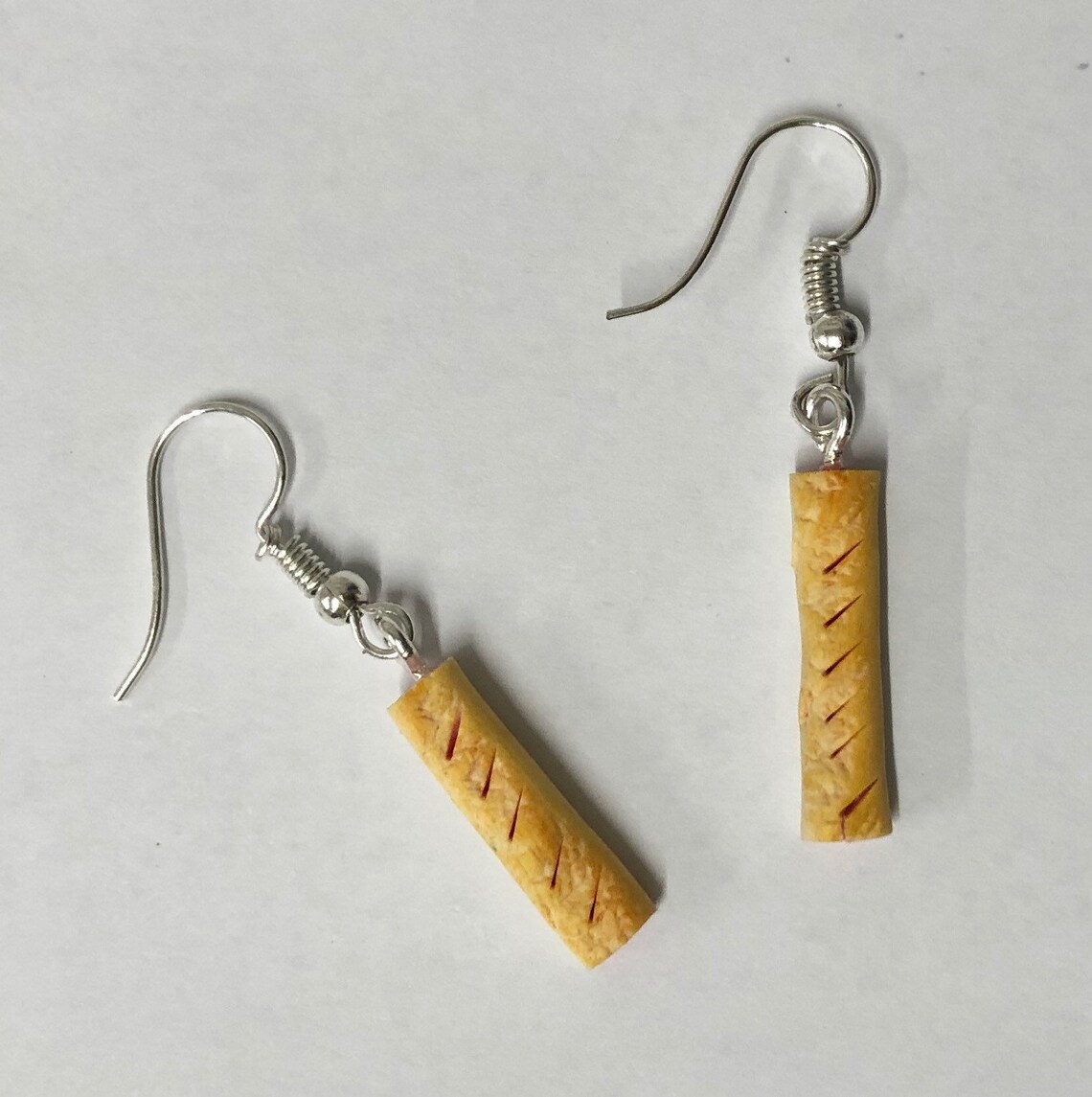 Greggs sausage roll earrings or hoops pair Etsy