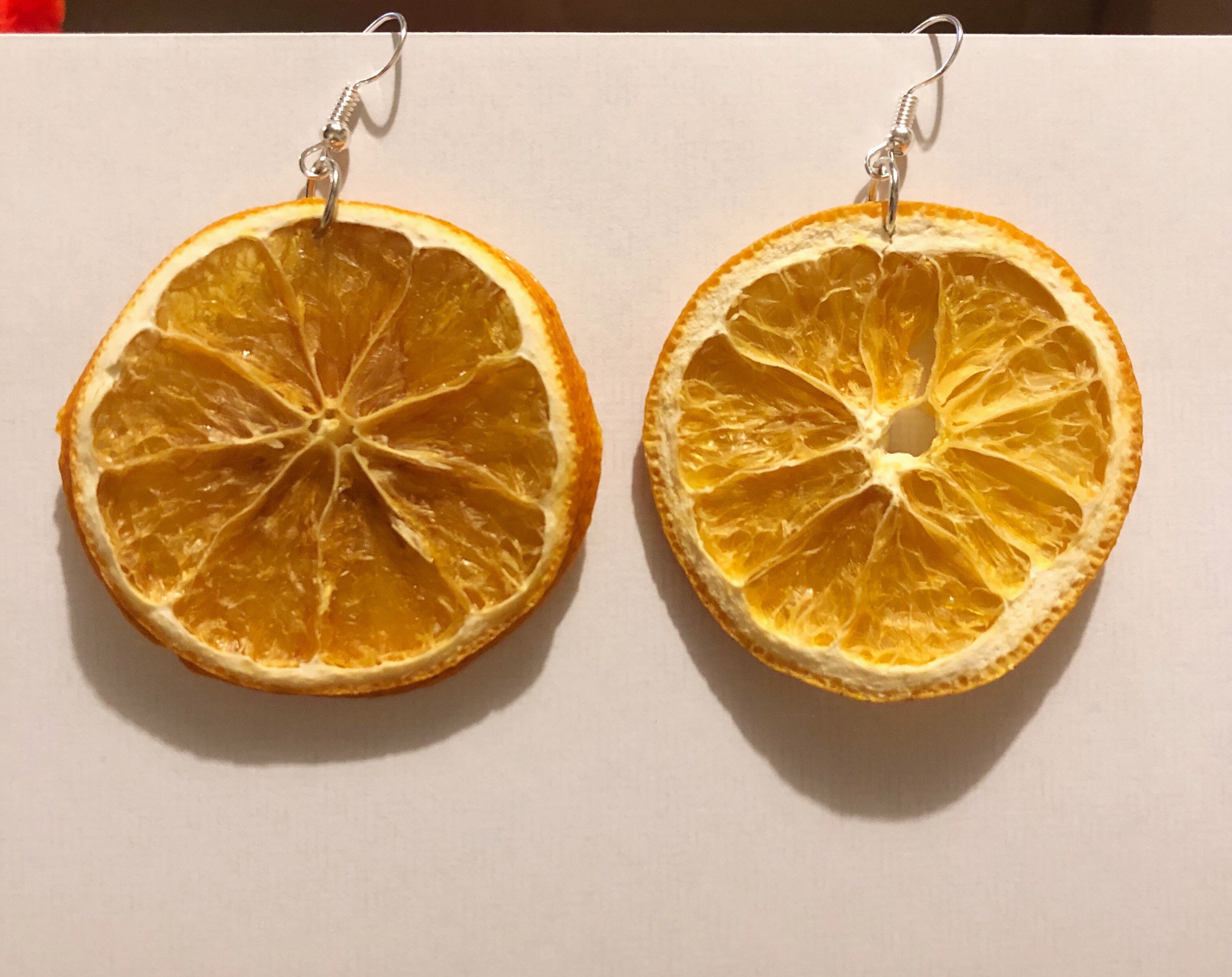 Orange slice earrings Dried Nature Etsy