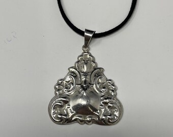 Sterling Silver Mexican Pendant on Leather Chain