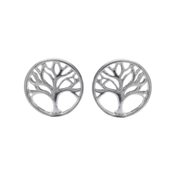 Orecchini in argento sterling 925 con albero della vita