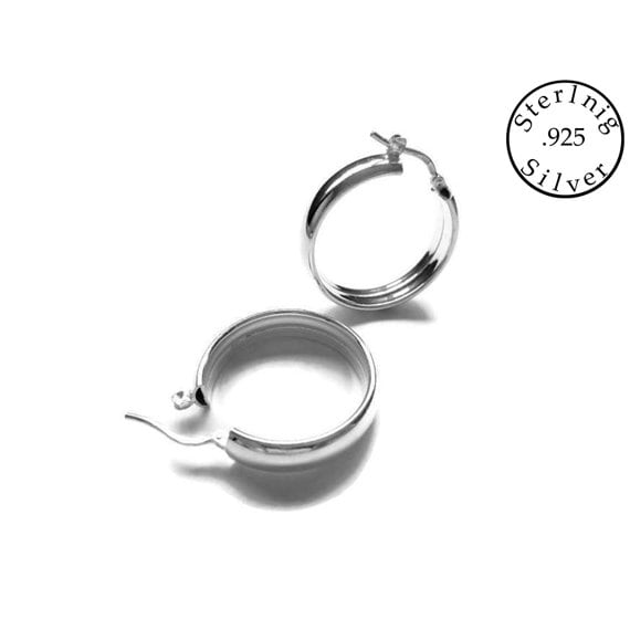 925 Sterling Silver Hoop Earrings