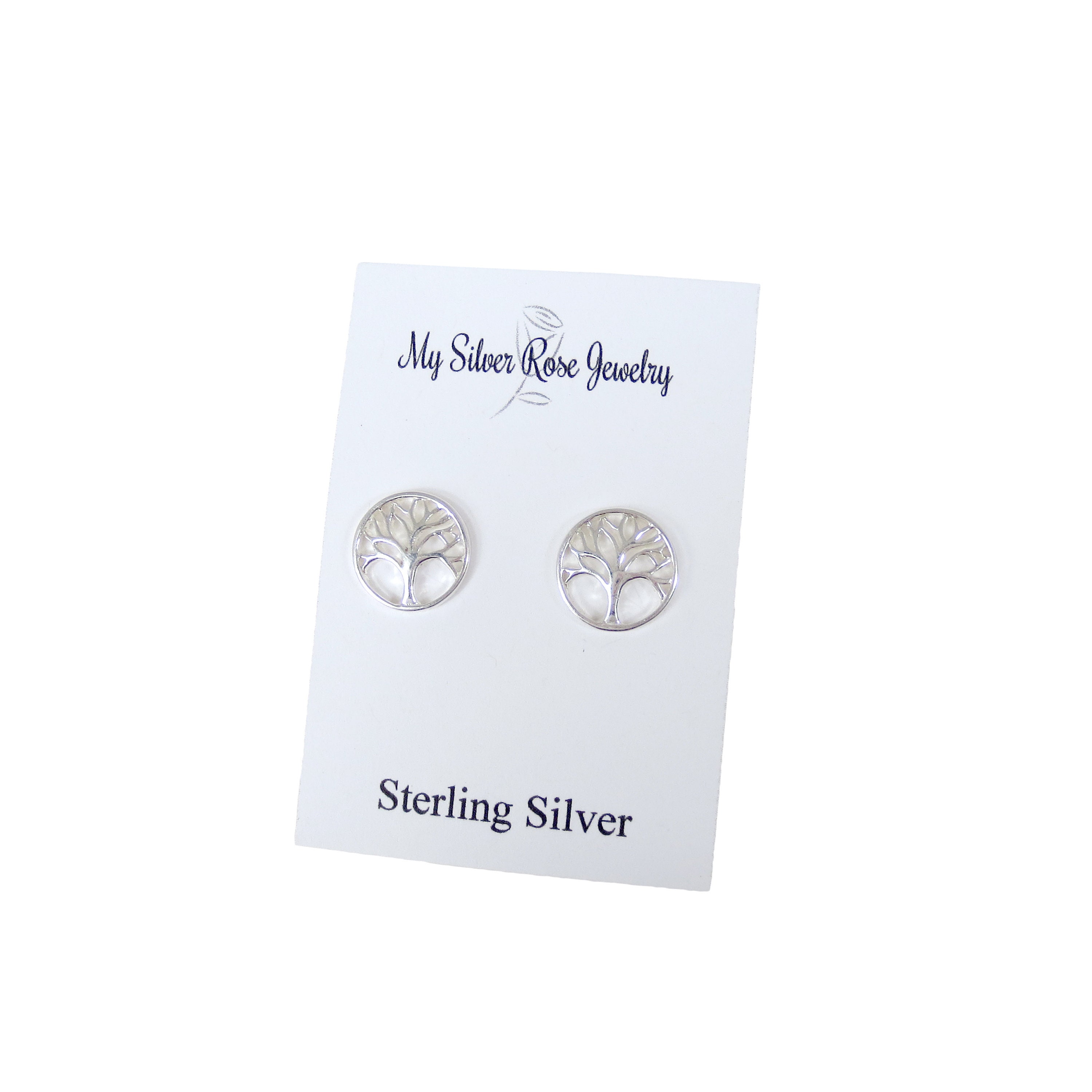 SUVANI Orecchini a perno rotondi in argento sterling 925 con
