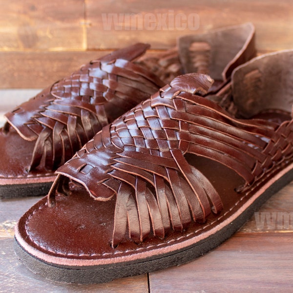 MENS LEATHER HUARACHES Mexican Sandals with tire sole *all sizes