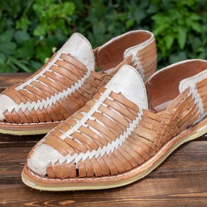 MENS LEATHER MEXICAN Huarache Shoe Sandals