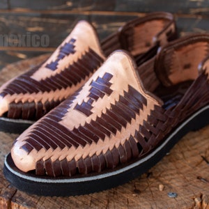 ZAPATO DE CUERO PARA HOMBRE sandalias huarache sin cordones