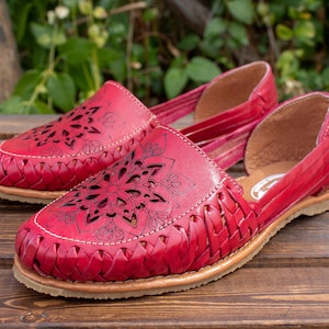Red bandana huaraches new arrivals