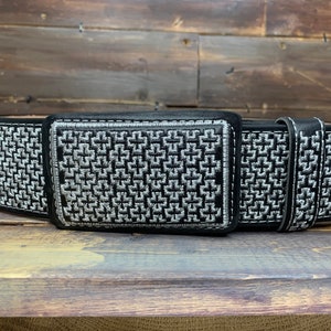 MENS WESTERN LEATHER charro cowboy embroidered leather belt