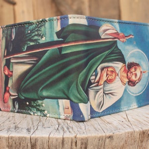 ST. JUDE WALLET San Judas cartera laser printed bi-fold leather wallet