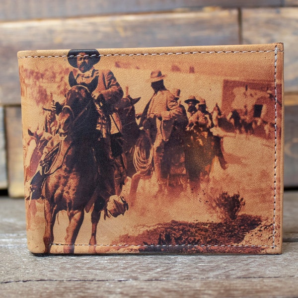PANCHO VILLA MEXICAN Revolution laser printed bi-fold leather wallet