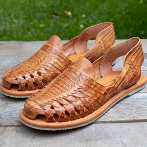 SANDALES MEXICAINES FEMME huarache en cuir faites main image 1