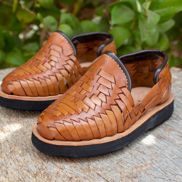 Boys WALKER TODDLER leather Mocassin casual MEXICAN Shoe Sandals