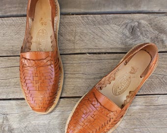 new WOMENS almond brown MEXICAN SANDALS leather shoe huarache handmade