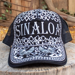 SINALOA ROOSTER Gallo EMBROIDERED Hat adjustable trucker western cap