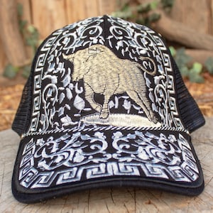 BULL Toro EMBROIDERED HAT adjustable trucker western jaripeo rodeo cap