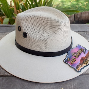 STRAW PANAMA Fedora golfer cabana transpirable ligero blanquecino SOMBRERO Sombrero Panameno