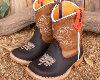 BABY TODDLER KIDS Walker Unisex Square Toe Leather Cowboy Cowgirl