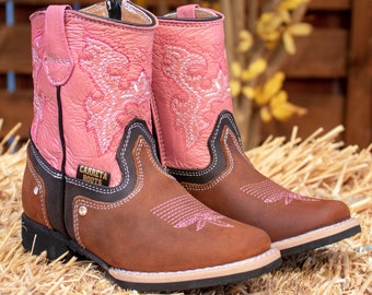 COWGIRL BABY WALKER Kleinkind Jugend Western rosa eckige Stiefel