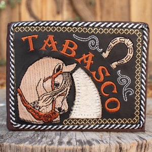 TABASCO Mexico HORSE Caballo Western GEBORDUURDE leren portemonnee