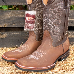 Suede square toe boots on sale