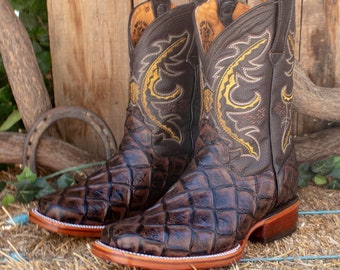 Mens fish scale boots Etsy