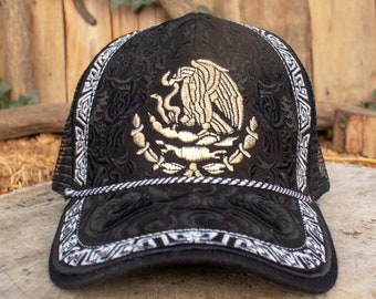 Black Eagle New King Leader Black Carbon Metal Mesh Trucker