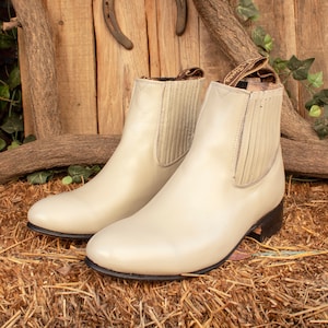 Botas Chelsea masculinas de couro autêntico Botas Charro