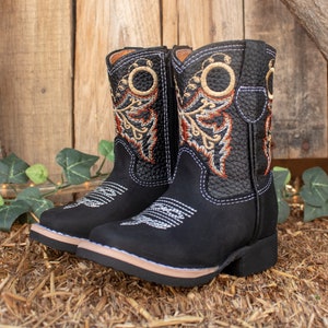 Kids leather cowboy boots online