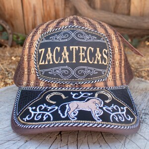 ZACATECAS MEXICO Horse Embroidered Western Rodeo HAT Adjustable