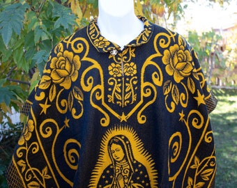 VIRGEN de GUADALUPE Virgen María 2 caras Poncho mexicano rebozo envoltura Gaban