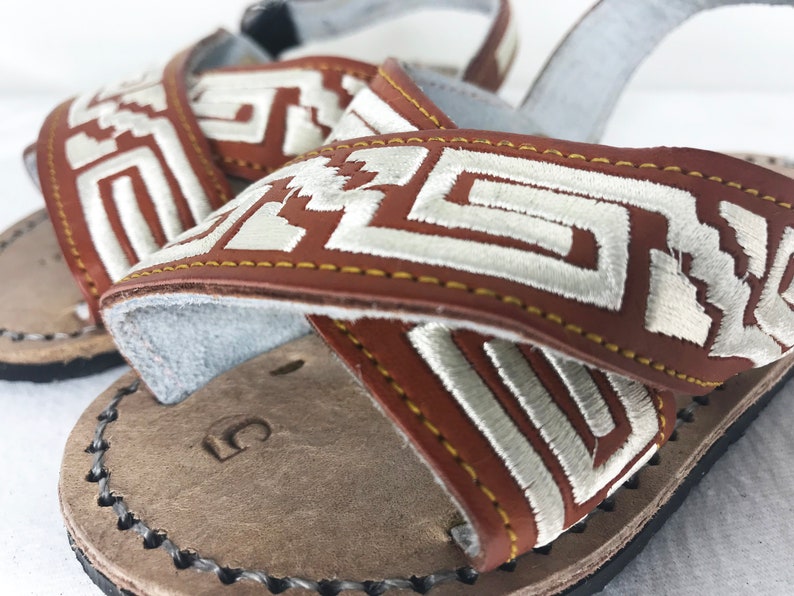 EMBROIDERED BOYS SANDALS huaraches piteado for kids baby Etsy