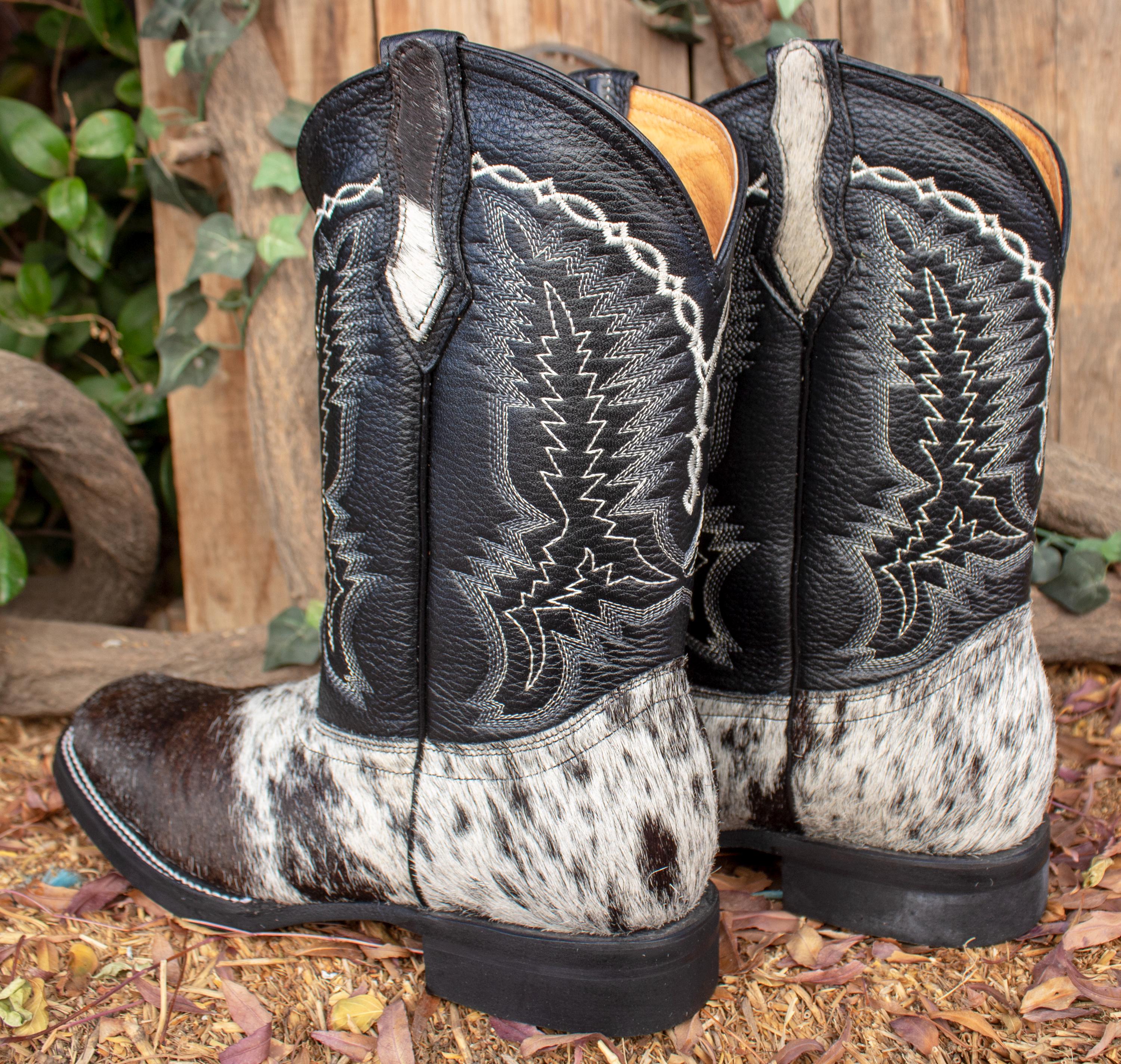 Black and Cream Cowboy Boots Skin Not for sale- Boot of the day vaccari natural headcuts main image 4