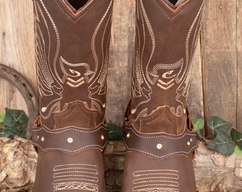 Taglie forti 43 Stivali da cowboy bianchi a metà polpaccio con tacco largo di alta qualà Scarpe da donna con stivali occidentali da concerto country vintage  322