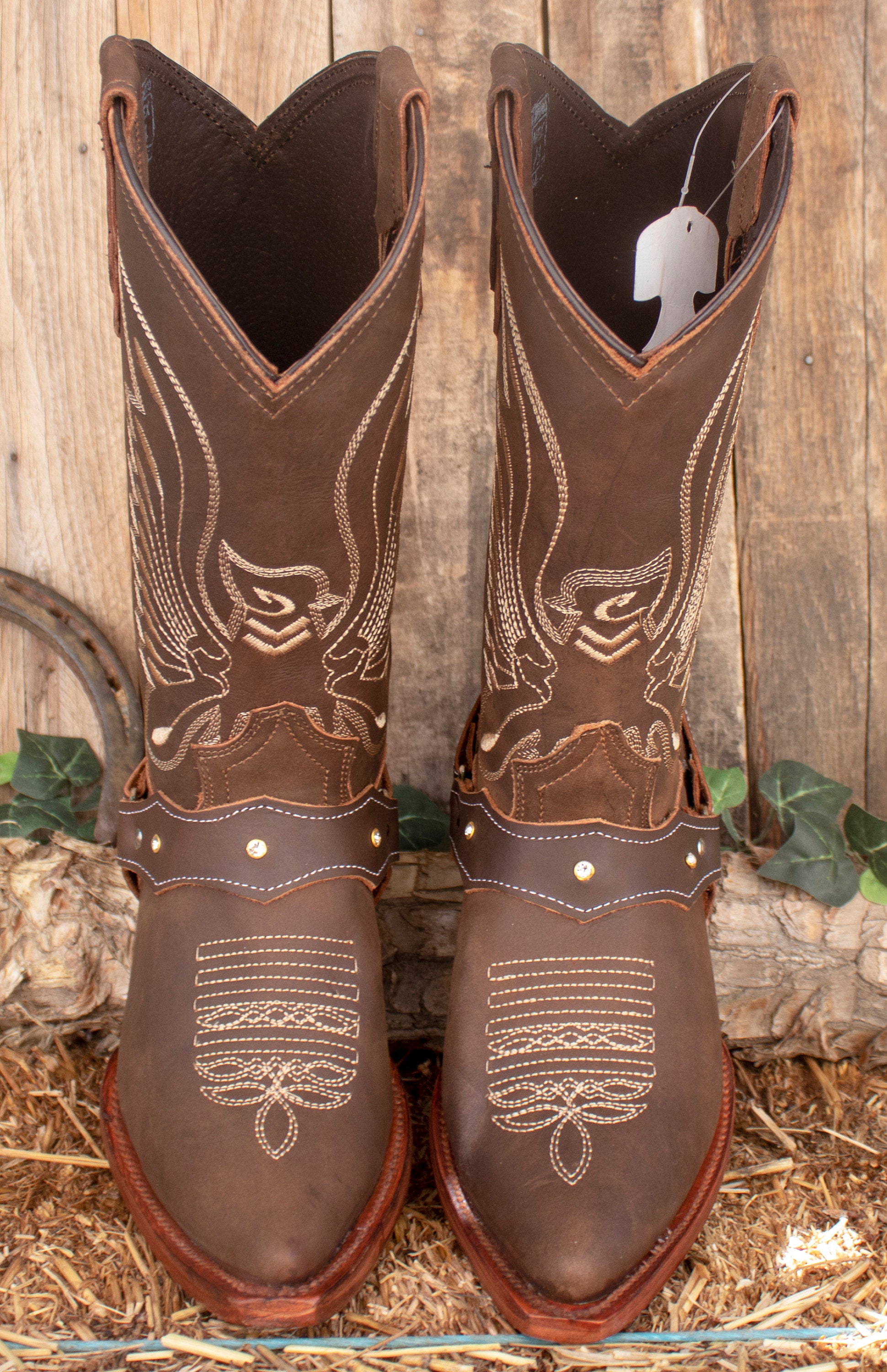 Bottines Cowboy Femme Cuir Marron - The Western Shop