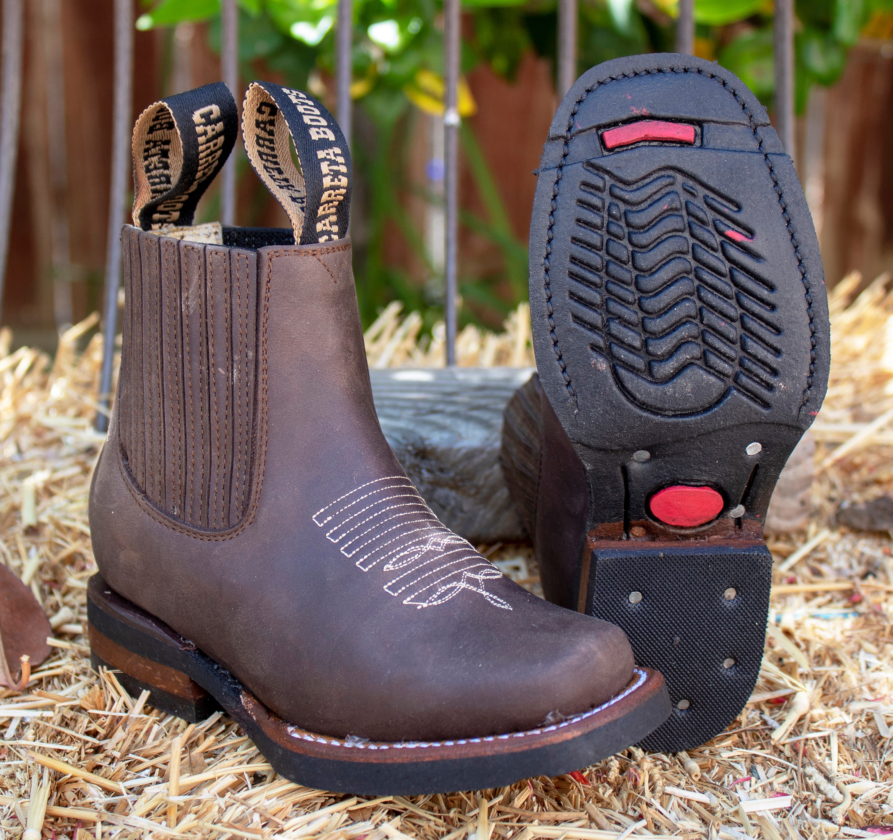 YOUTH TODDLER WESTERN Ankle Square Toe Leather Cowboy