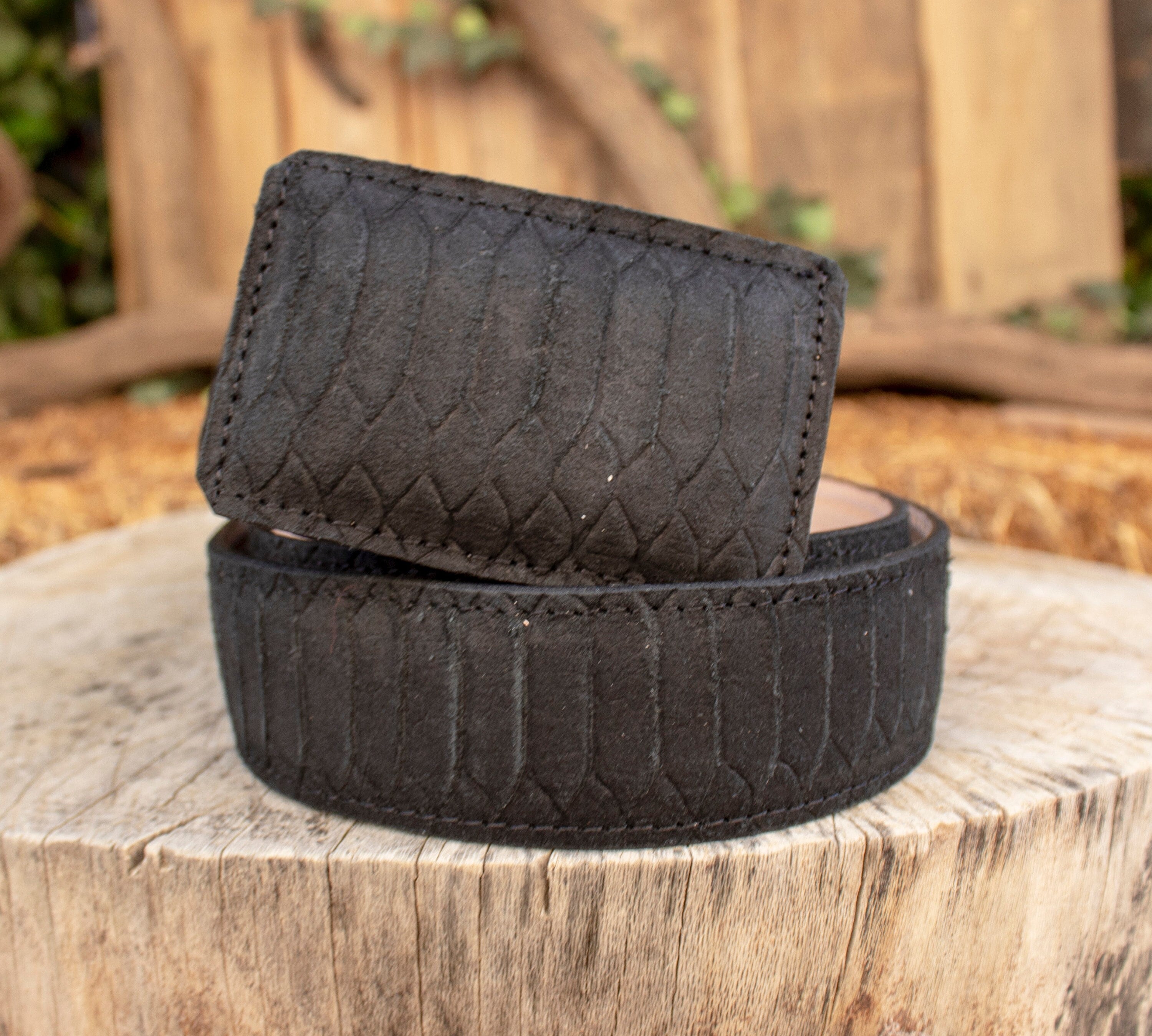 Mens Leather Fish Belts 