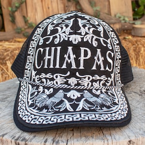 CHIAPAS Mexico ROOSTER geborduurde Gallo western rodeohoed verstelbare mesh truckerpet