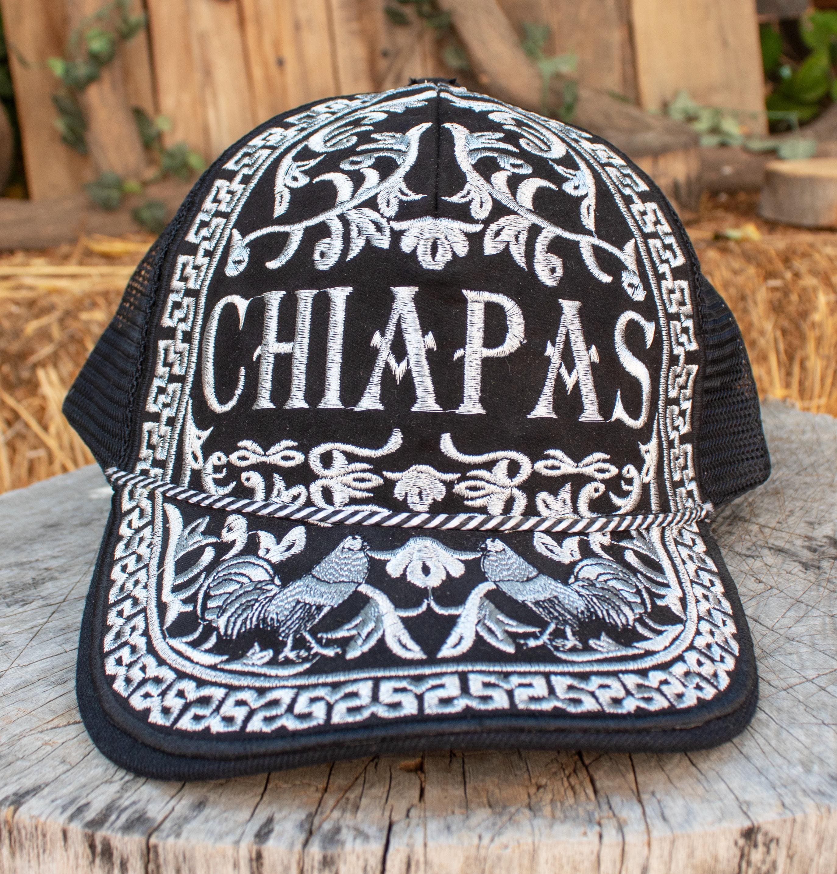 CHIAPAS Mexico ROOSTER embroidered Gallo western rodeo HAT adjustable trucker mesh cap