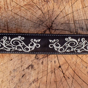 WOMENS BLACK EMBROIDERED Western cowgirl cowboy leather belt cinto image 4