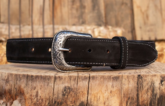 Cintura donna vera pelle western country LEONA con fibia grande made in