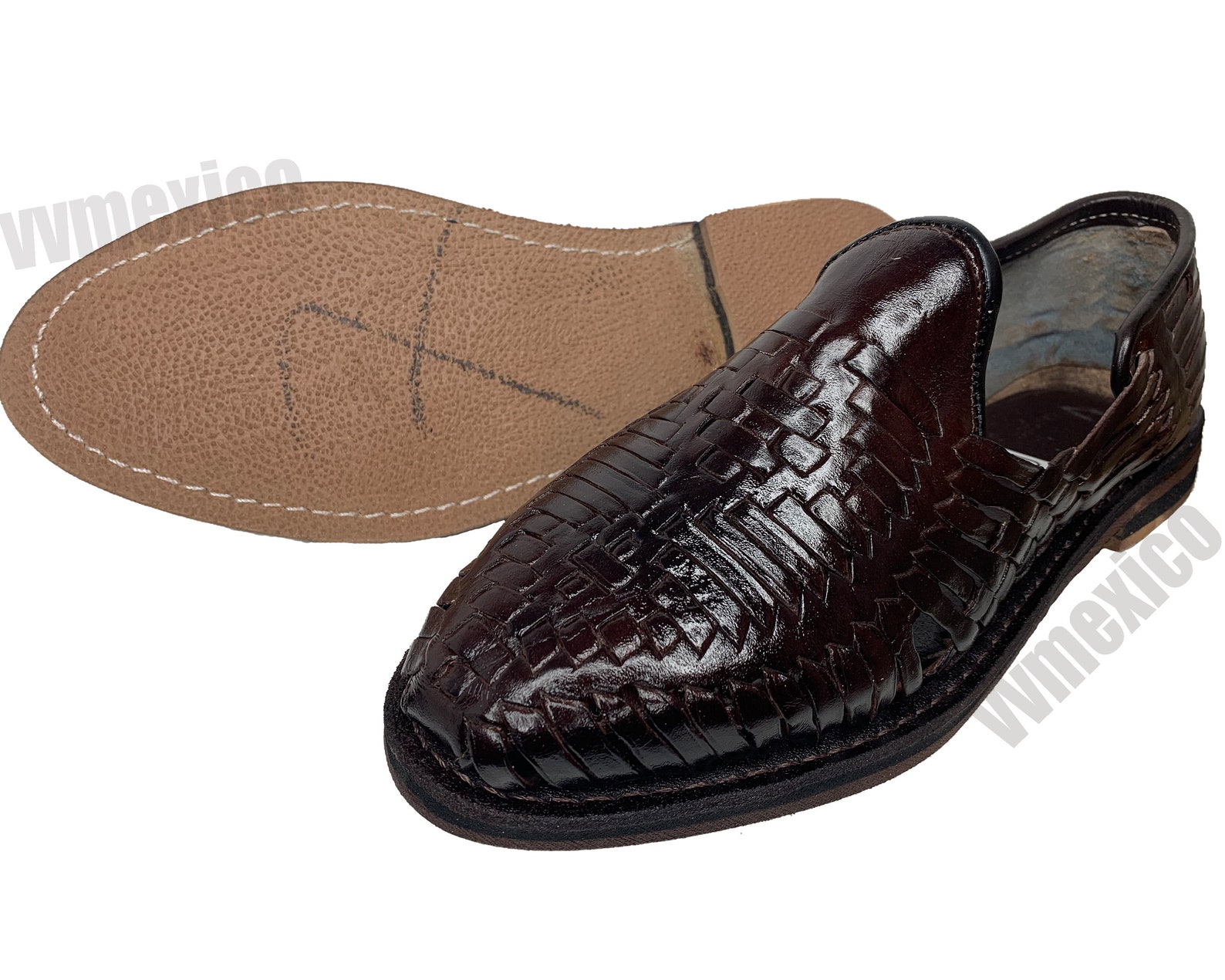 huarache slip on sandals