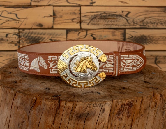 Hand-Made Charro Western Belt Buckles Horse